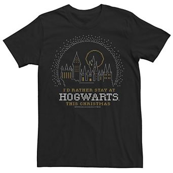 Men's Harry Potter "I'd Rather Stay At Hogwarts This Christmas" Tee