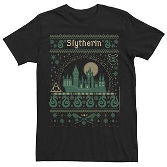 Men's Harry Potter Christmas Slytherin Ugly Sweater Tee