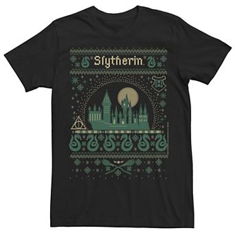 Men's Harry Potter Christmas Slytherin Ugly Sweater Tee