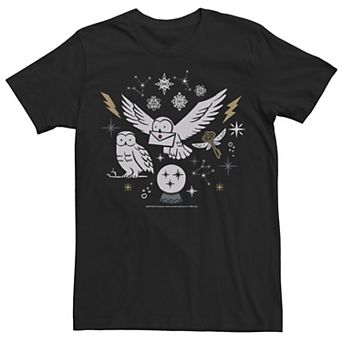 Men's Harry Potter Christmas Winter Owls Tee