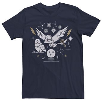 Men's Harry Potter Christmas Winter Owls Tee
