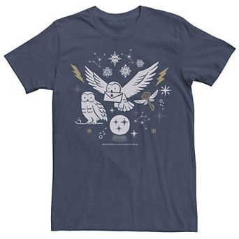 Men's Harry Potter Christmas Winter Owls Tee