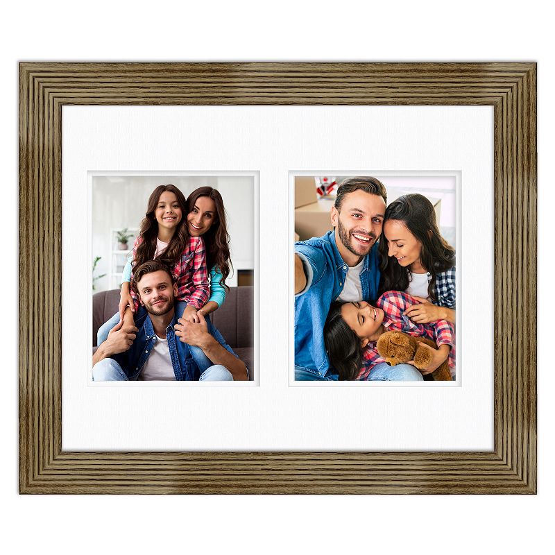 COURTSIDE MARKET Walnut Finish 8 x 10 2-Opening Collage Frame, Brown, 
