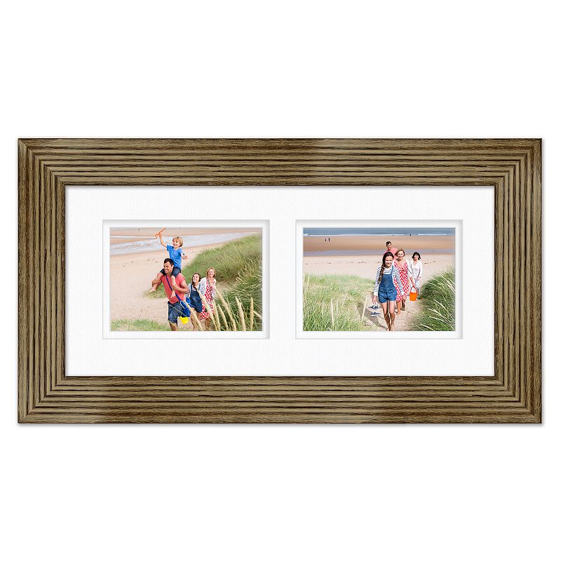 COURTSIDE MARKET Walnut Finish 5 x 7 2-Opening Collage Frame, Brown