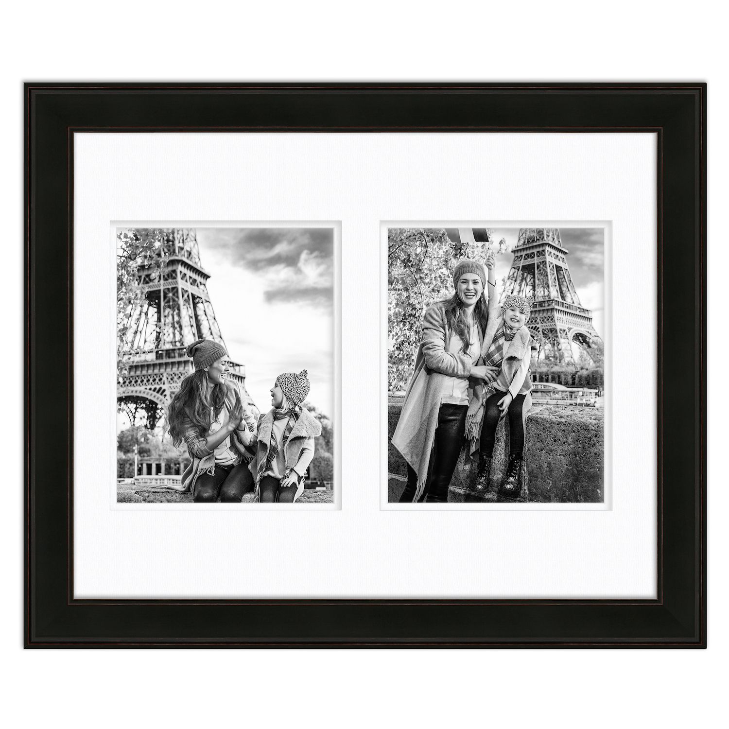 Double Sided Pedestal Picture Frames for 4x6 Inch Photos (White