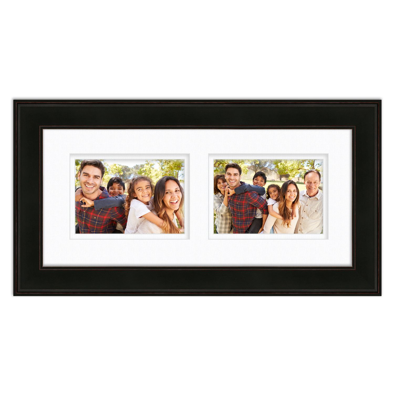 Melannco 7-Opening Letterboard Photo Collage Frame, Black