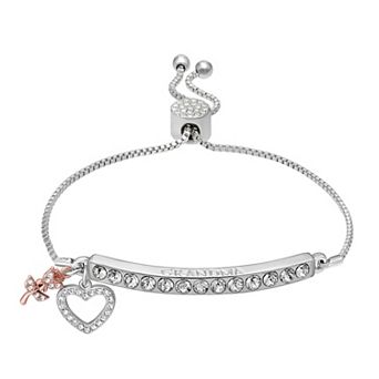 Brilliance Silver Plated "Grandma" Bar Bracelet