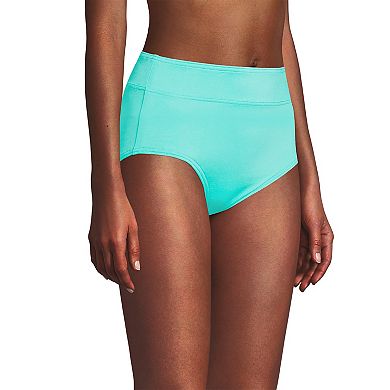 Women's Lands' End Retro Tummy Slimmer High-Waist Bikini Bottoms