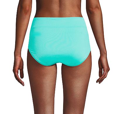 Women's Lands' End Retro Tummy Slimmer High-Waist Bikini Bottoms