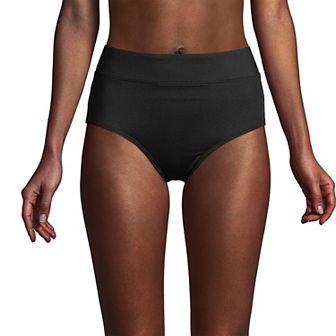 Women's Lands' End Retro Tummy Slimmer High-Waist Bikini Bottoms