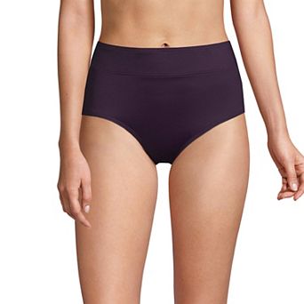 Women's Lands' End Retro Tummy Slimmer High-Waist Bikini Bottoms