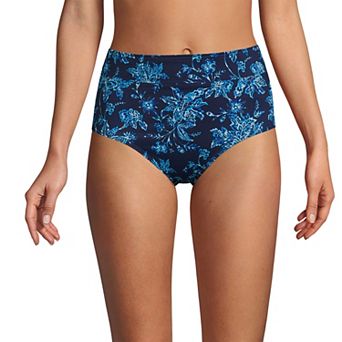 Women's Lands' End Retro Tummy Slimmer High-Waist Bikini Bottoms