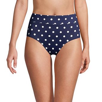 Women's Lands' End Retro Tummy Slimmer High-Waist Bikini Bottoms