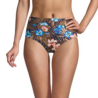 Women's Lands' End Retro Tummy Slimmer High-Waist Bikini Bottoms