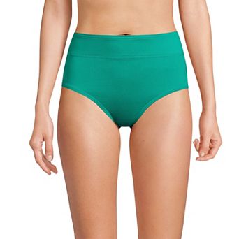 Women's Lands' End Retro Tummy Slimmer High-Waist Bikini Bottoms