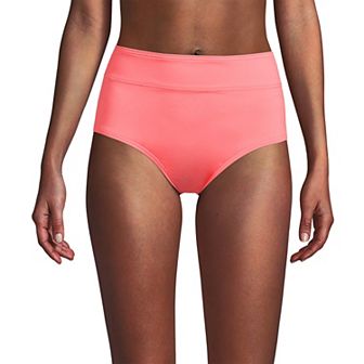 Women's Lands' End Retro Tummy Slimmer High-Waist Bikini Bottoms