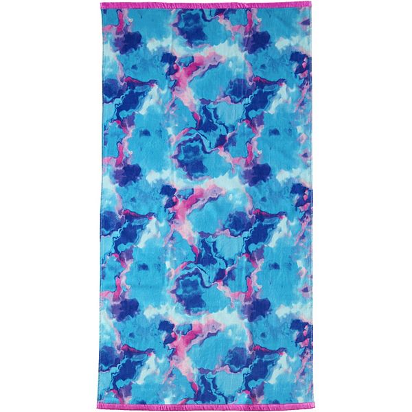 Lands' End Kids Printed Velour Oversized XL Beach Towel