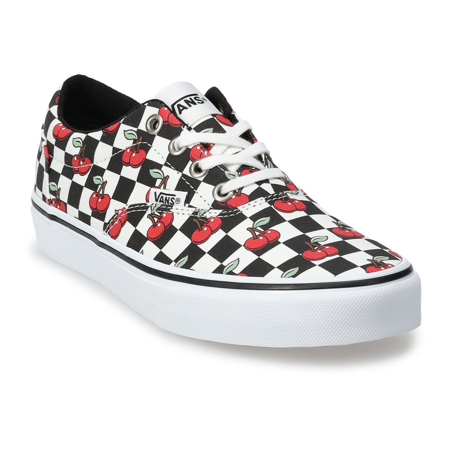 cherry checkered vans