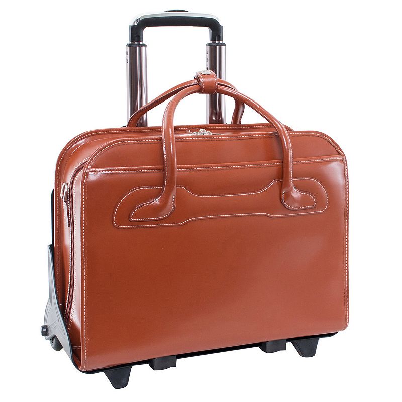 McKleinUSA Willowbrook Detachable-Wheeled Briefcase, Brown
