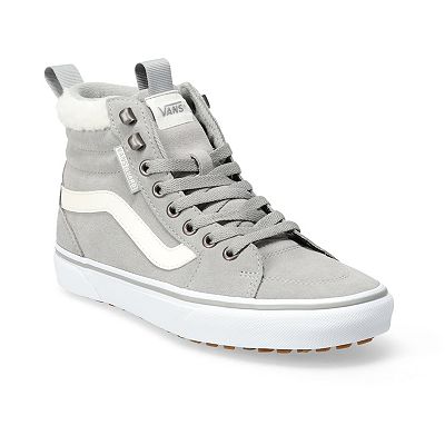 Gray and white high top vans deals