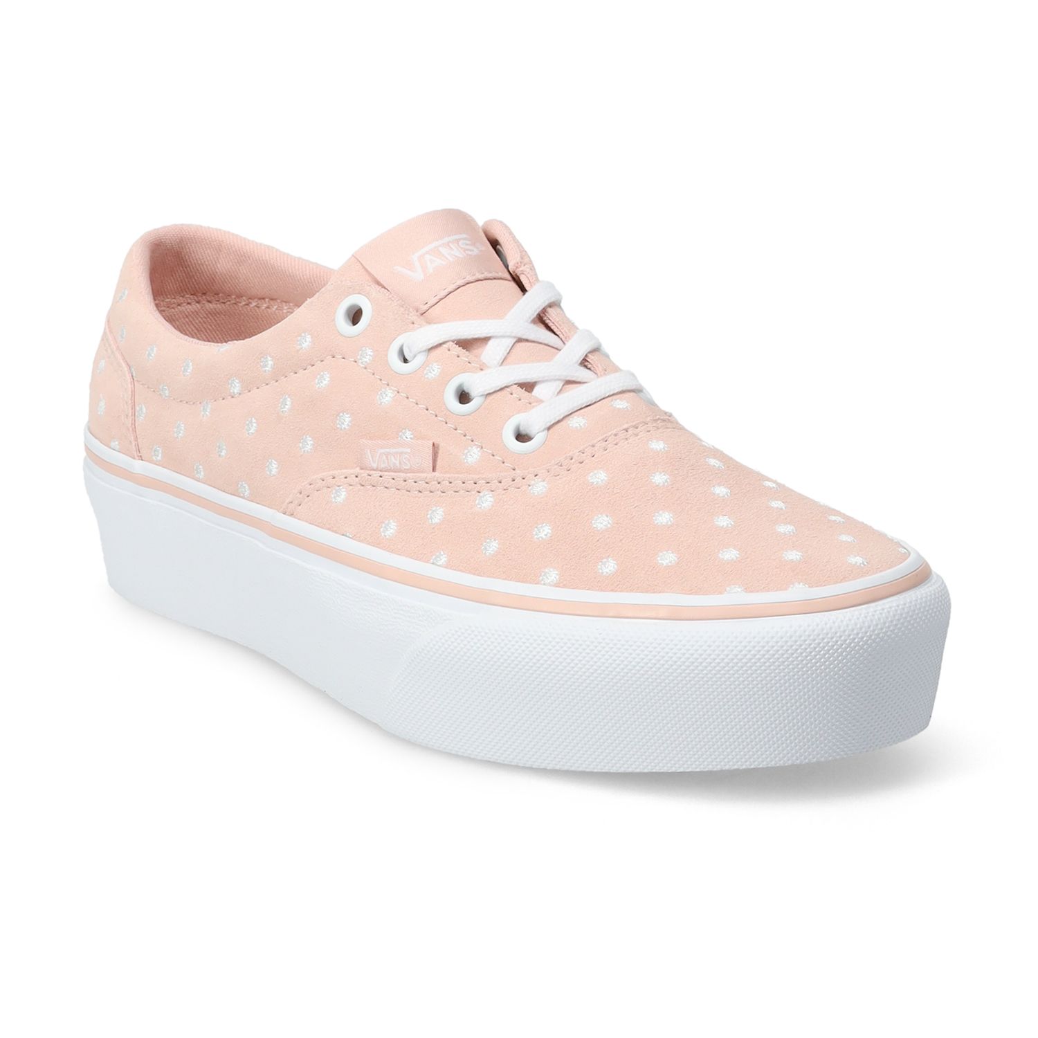 vans pink suede platform