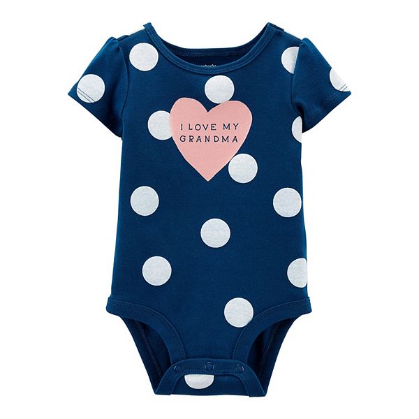 Baby Girl Carter S I Love My Grandma Heart Polka Dot Bodysuit