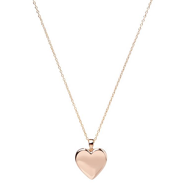 LC Lauren Conrad Rose Gold Tone Heart Pendant Necklace