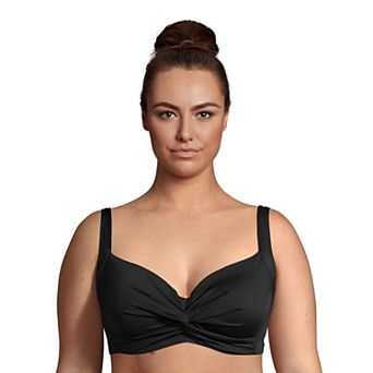 Plus Size Lands' End Twist-Front Underwire Bikini Top