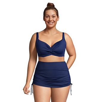 Plus Size Lands' End Twist-Front Underwire Bikini Top