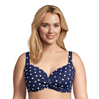 Plus Size Lands' End Twist-Front Underwire Bikini Top