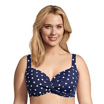 Plus Size Lands' End Twist-Front Underwire DD-Cup Bikini Top