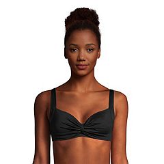 Women's Lands' End DD-Cup Chlorine-Resistant Twist-Front Underwire Bikini  Swim Top