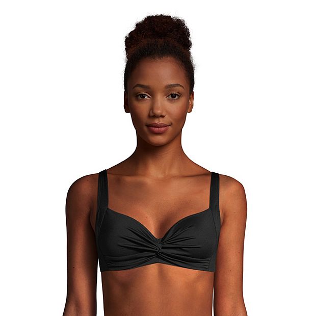 Black twist best sale bikini top