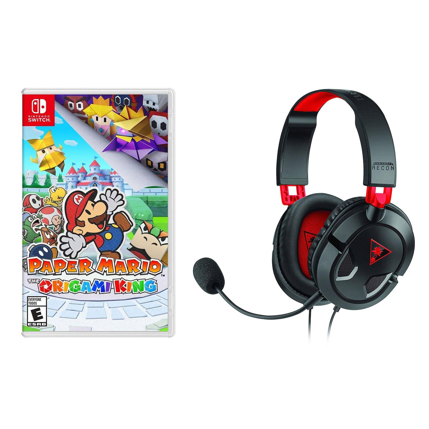 nintendo switch with game traveler case bundle and ear force recon 50 headset
