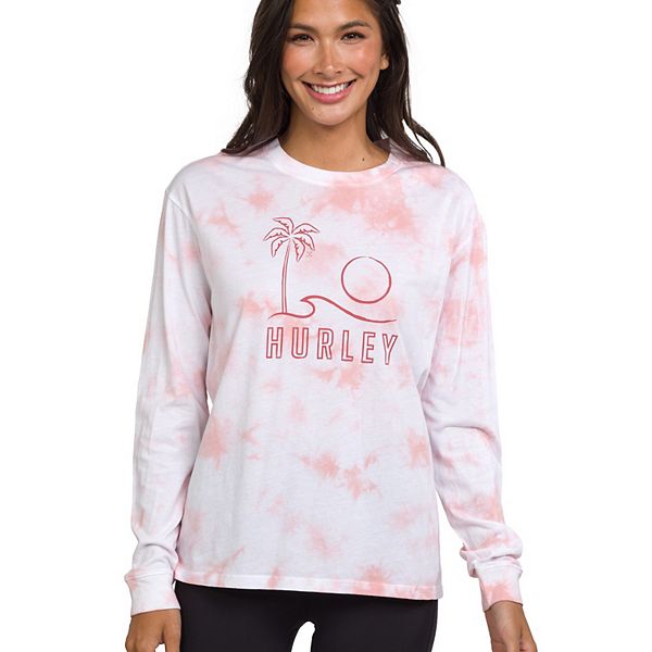 Juniors' Hurley Long Sleeve Boyfriend Tee