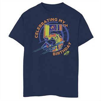Boys 8-20 Nerf Celebrating My 5th Birthday Graphic Tee