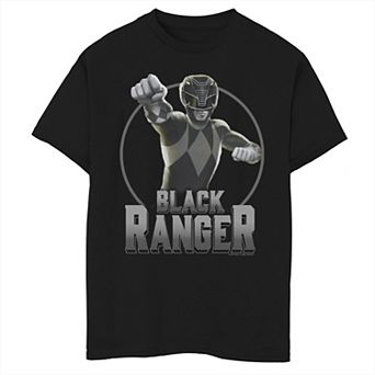 Boys 6-20 Power Rangers Black Ranger Simple Portrait Graphic Tee