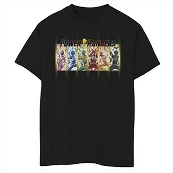 Boys 6-20 Power Rangers Group Shot Panel Portraits Graphic Tee