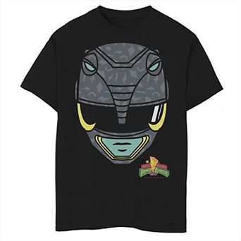 Boys 6-20 Power Rangers Black Ranger Big Face Graphic Tee