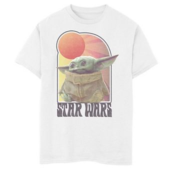 Boys 6-20 Star Wars The Mandalorian Child Vintage Sun Logo Graphic Tee