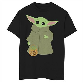 Boys 6-20 Star Wars The Mandalorian Halloween The Child aka Baby Yoda Trick Or Treat Graphic Tee