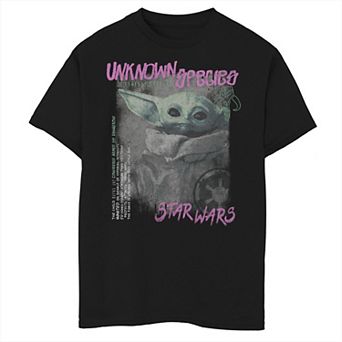Boys 8-20 Star Wars The Mandalorian The Child aka Baby Yoda Unknown Species Grunge Graphic Tee