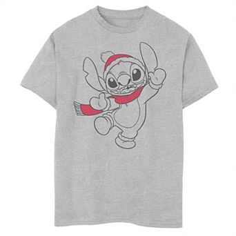 Disney's Lilo & StitchBoys 8-20 Christmas Stitch Scarf And Beanie Graphic Tee