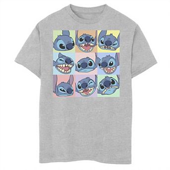 Disney's Lilo & Stitch Boys 8-20 The Many Faces Of Stitch Panels Graphic Tee