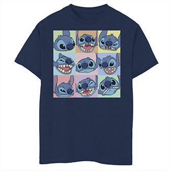 Disney's Lilo & Stitch Boys 8-20 The Many Faces Of Stitch Panels Graphic Tee