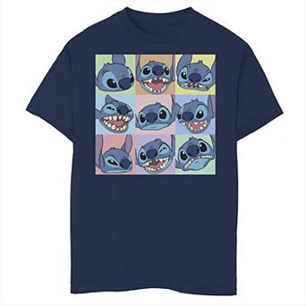 Disney's Lilo & Stitch Boys 8-20 The Many Faces Of Stitch Panels Graphic Tee