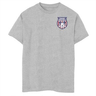 Disney's Mickey Mouse & Friends Boys 8-20 Mickey USA Left Chest Badge Graphic Tee