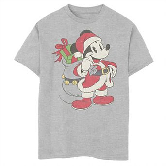 Disney's Mickey Mouse Boys 8-20 Christmas Santa Claus Portrait Graphic Tee