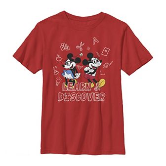 Disney's Mickey Mouse & Minnie Mouse Boys 8-20 Learn & Discover Graphic Tee