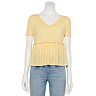 Top Peplum Manches 3/4 SO Women's - Taille M, Couleur Fiji Sea, Neuf Avec étiquettes